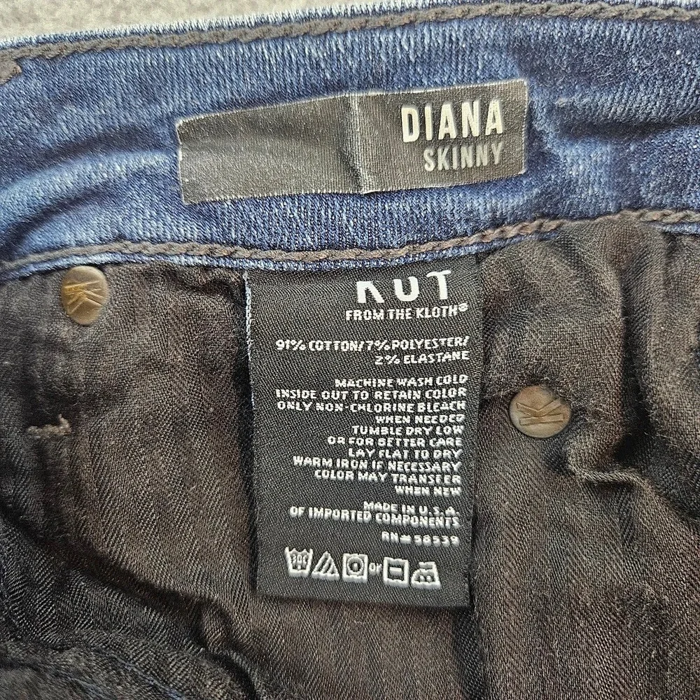 Kut from the Kloth Diana Dark Wash Skinny Jeans KP4880ML7 Blue Denim